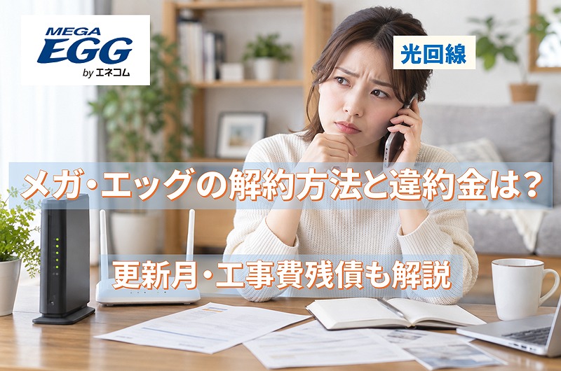 メガ・エッグの解約についてスマホで問い合わせる人